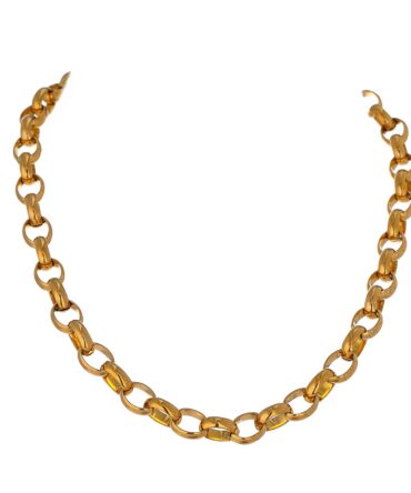 Collar De Cadena De Eslabones Gruesos Chapado En Oro De 18k 1
